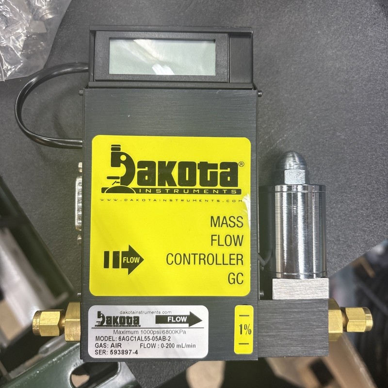 Dakota Mass Flow Controller 6AGC1AL55-05AB-2 Gas: Air Flow: 0-200mL/min