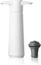 Vacu Vin Original Wine Saver with 1 Vacuum Bottle Stoppers – 1 Stopper, White 