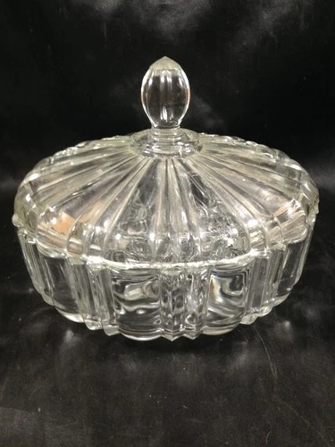 Anchor Hocking OLD CAFE Covered Candy Dish with Lid Vintage