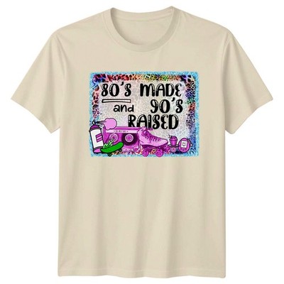 80'S Made And 90'S Raised Retro Vintage T-Shirt 80S Mix Tape Tee -a