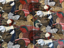 Jelly Bean Junction Adirondack Ducks Cotton Fabric 1 3/4 Yds
