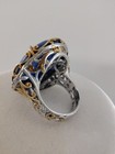 Michael Valitutti 925 Sterling Silver 18k GP Accents Lapis Statement Ring Sz 6 — photo 4