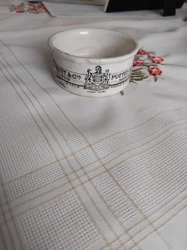 Rare Antique Tebbutt & Co Melton Mowbray Potted Meat Pot
