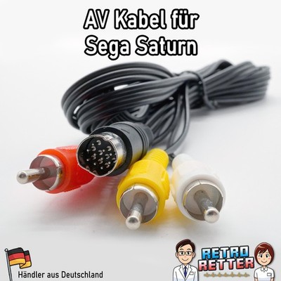 TV AV Kabel für Sega Saturn 1,8 m - Audio Video Chinch RGB 3rca composite