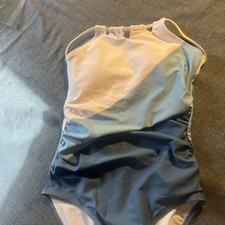 NWOT Size 10 Youth Blue Color Block One Piece Swimsuit