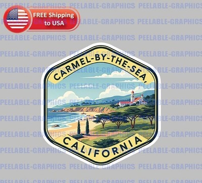 Carmel-by-the-Sea California Decal Sticker Hard Hat Helmet Toolbox Tablet A