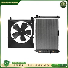 Radiator Aluminum & Radiator Cooling Fan Assembly For 2005-2008 Chevrolet Aveo