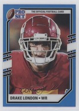 2022 Leaf Pro Set Draft Metal Portraits Blue Prismatic Drake London 12a4