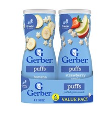 Gerber Baby Snack Puffs, Grain  Grow Puffs, Banana  Apple Strawberry, Variety
