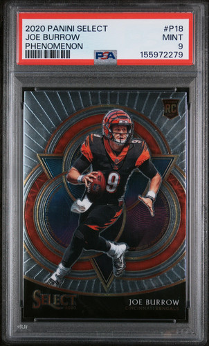 2020 Panini Select Phenomenon Joe Burrow #P18 PSA 9