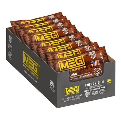Cinnamon Energy Gum | 100mg Caffeine Boost for Workouts | 24-Pack