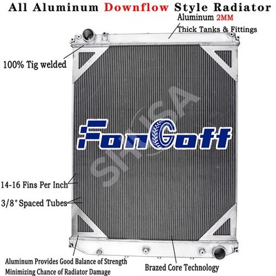 Aluminum 3Row Radiator For 2008-2018 Volvo VAH VNL/VNM VHD VNX Mack Vision Truck