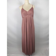 Azazie Maxi Dress Rose Pink A10 10 Bridesmaid Halter Neck V-neck Padded Slit