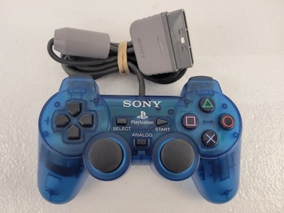 PlayStation 1 PS1 PS2 Official OEM Sony DualShock Controller Blue Working
