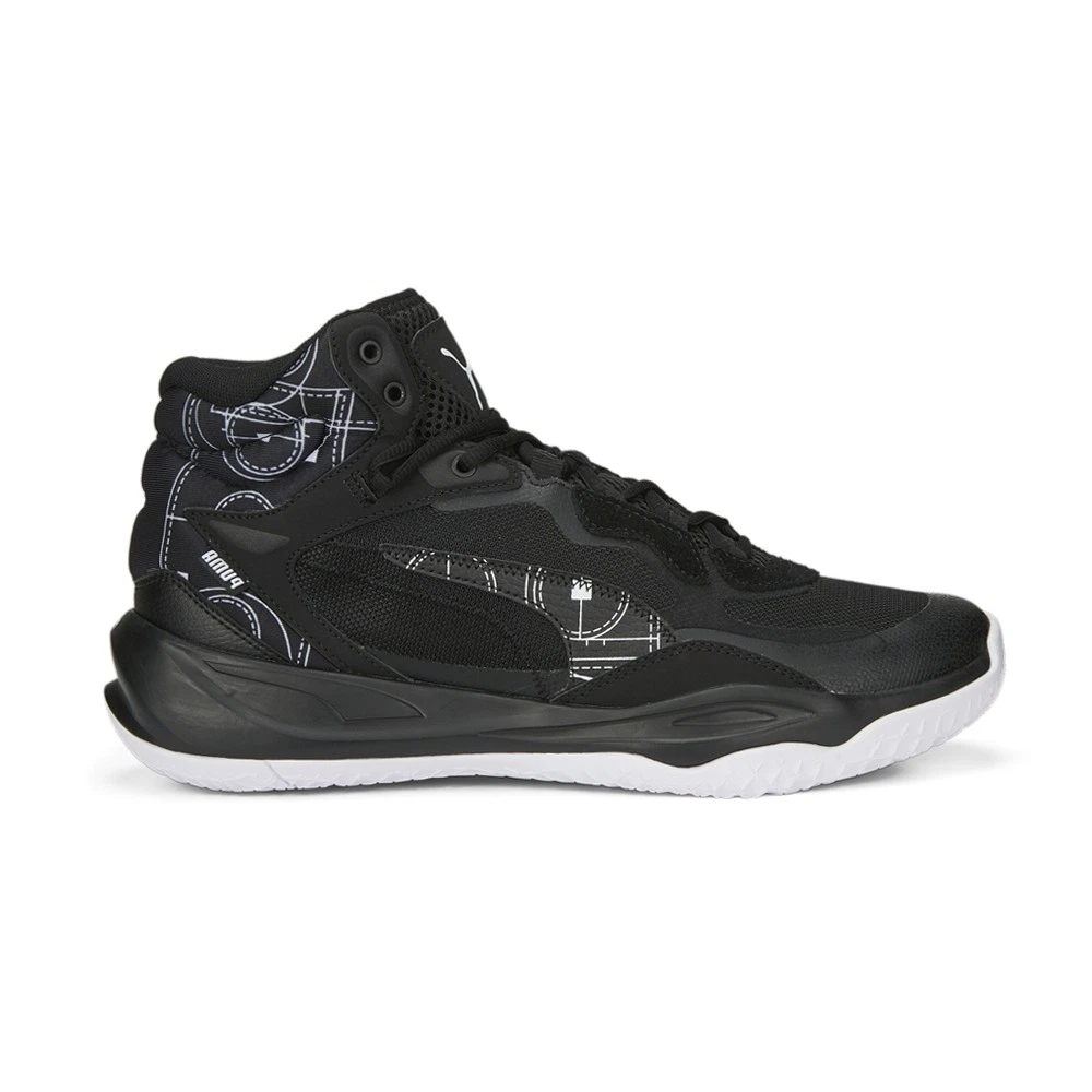 PUMA Playmaker Pro Mid Courtside Mens Black Sneakers Casual Shoes 37832601
