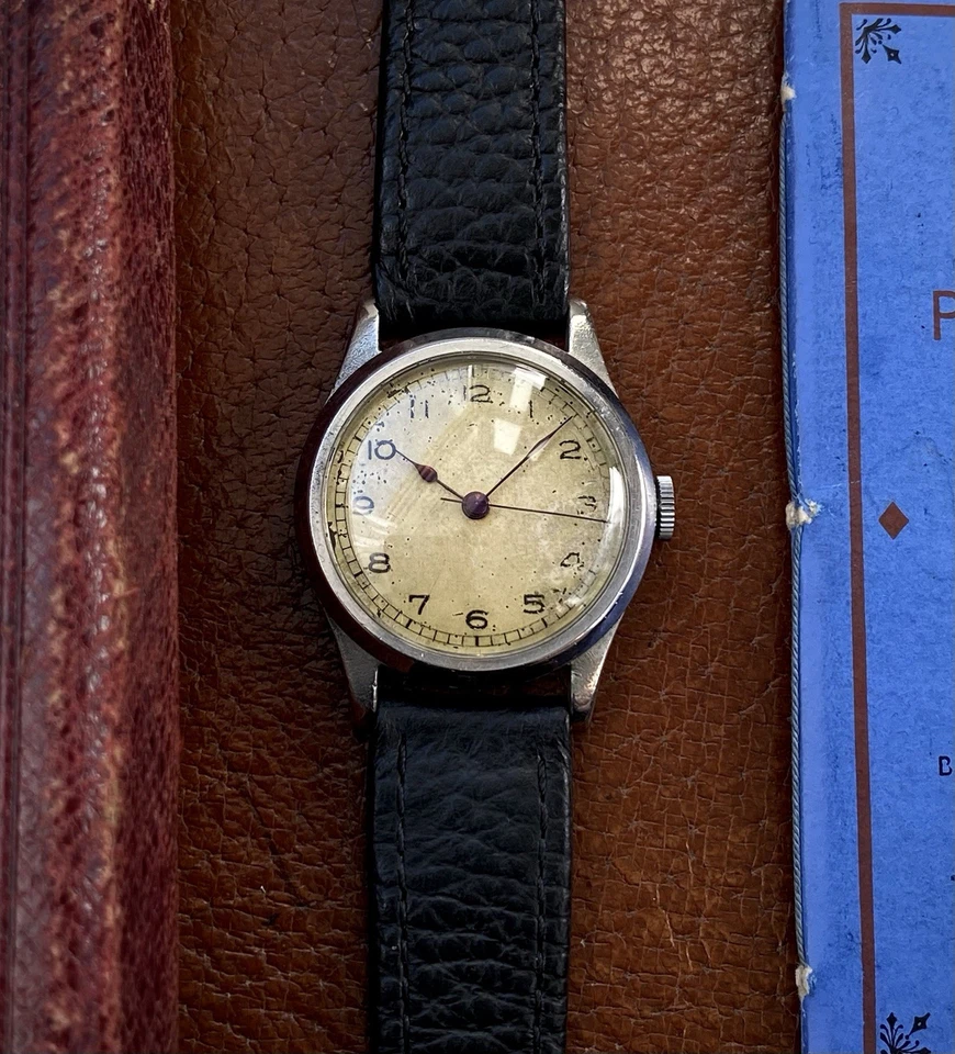 1940 Ebel 6B/159 Air Ministry WW2 RAF issue Pilot watch Dennison 12322 case - image 3 of 4