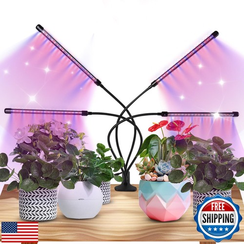 Qicodu Grow Lights for Indoor Plants - Full Spectrum with Auto 3/9/12H Timer,
