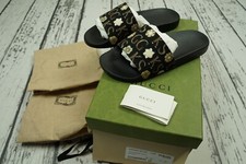 $450 New 100% Auth Gucci x Ken Scott 649366 Men's Rubber Slides Sandals 7G 7.5US