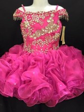 Jenniferwu Off Shoulder Tiered Ruffled Cupcake Girls pageant Gowns