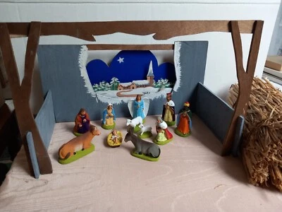 CRECHE ET ANCIENS SANTONS MARCEL CARBONEL ANNEES 1950 - Photo 1/4