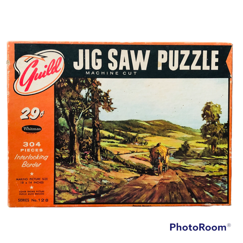 COMPLETE Set Of 2 Vintage Whitman Guild 304 Piece Puzzles Landscape Cottagecore - Picture 2 of 9