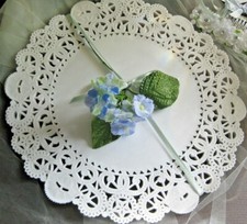 25 PCS 12" INCH WHITE WEDDING ELEGANT FANCY SCROLL LACE DOILIES ROUND CHARGER