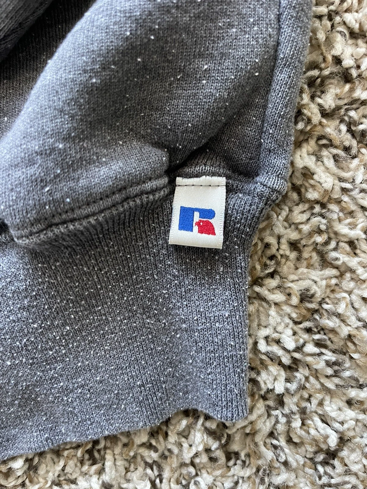 VETEMENTS Felpa vintage uomo grande grigia Rus atletica zip Y2K outdoor escursionismo anni 90