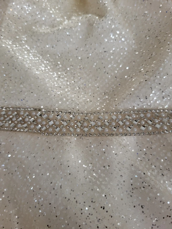 Vestido largo Camille La Vie marfil con el brillo.Talla 6, estado.es V.Gd. Foto 4 de 4