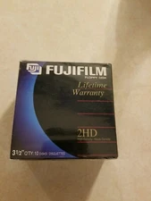 FUJI FILM 2HD High Density 3.5 Inch Floppy Disks 10 Pack NEW/SEALED