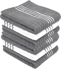 Premium Cotton Kitchen Towels Large Striped Tea Towels  Pack Catering Quality