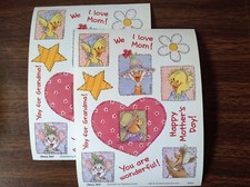 2 Suzy's Zoo sticker sheets: Happy Mother's Day 9900