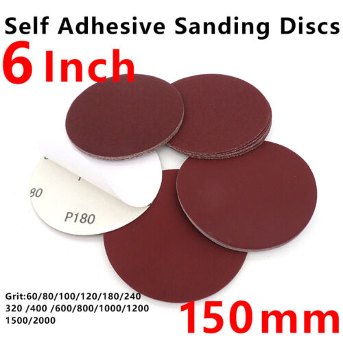 Self Adhesive Sanding Disc Sanding Sandpaper Disc Sander Pad Glued Backing 150mm - Picture 1 of 22