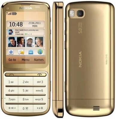 BRAND NEW NOKIA C3-01 UNLOCKED PHONE - GOLD - BLUETOOTH - 5MP CAMERA - 3G - WIFI - Image 1 of 4