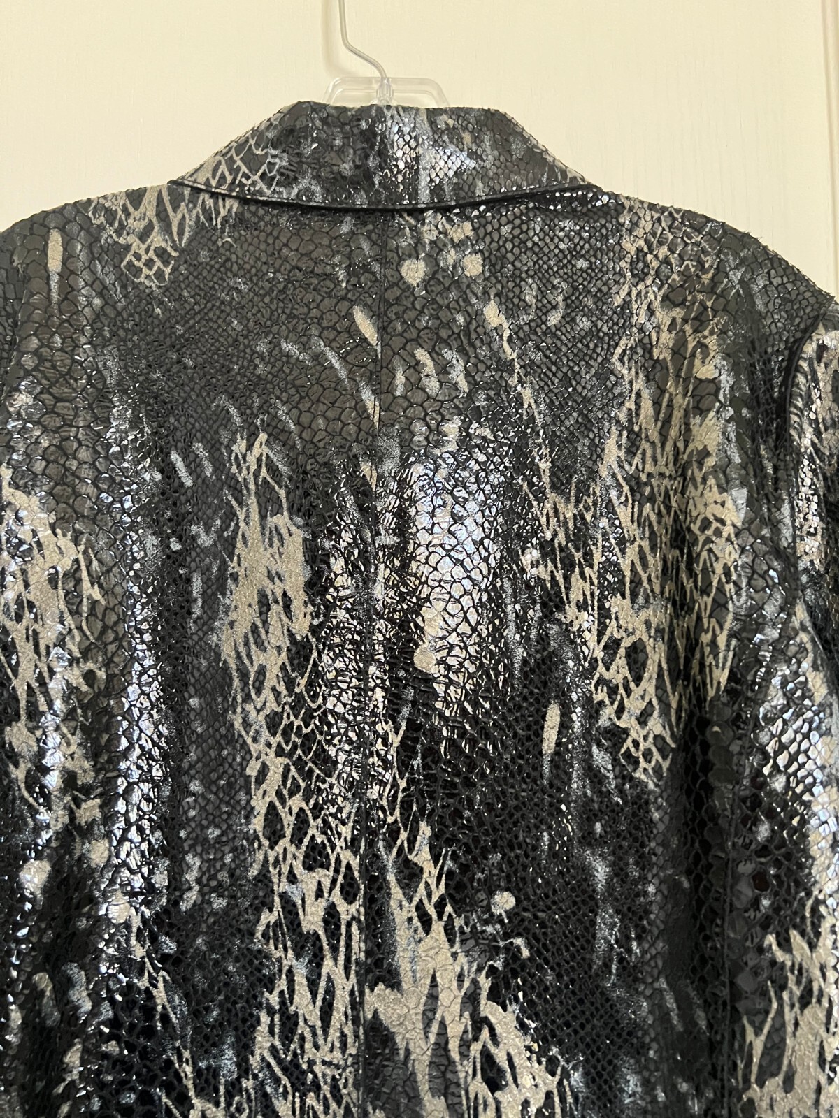 Chico's Black Python Shiny Reversible 100% Leathe… - image 9