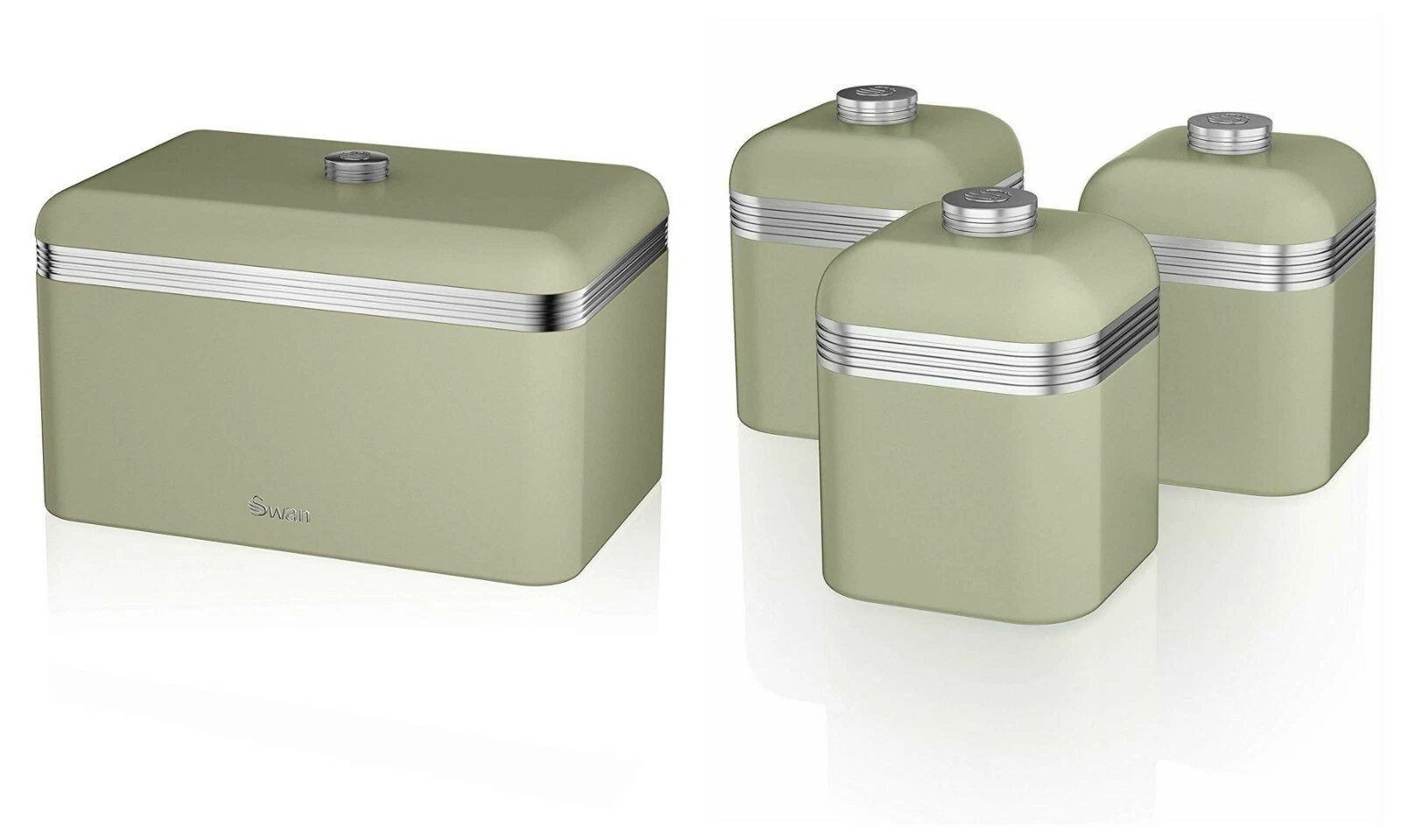 1/3/4 Piece Bread Bin Set Tea Coffee Sugar Jar Canister Food Container Storage