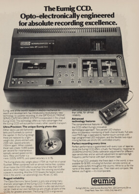 1978 Eumig CCD: Opto Electronically Engineered Vintage Print Ad