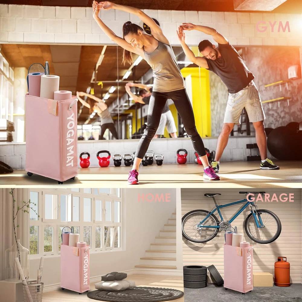 Yoga Mat Storage Rack, Yoga Mat Holder Accessories, Home Gym Equipment Storage Y Yoga Mat Storage Rack, Yoga Mat Holder Accessories, Home Gym Equipment Storage Y