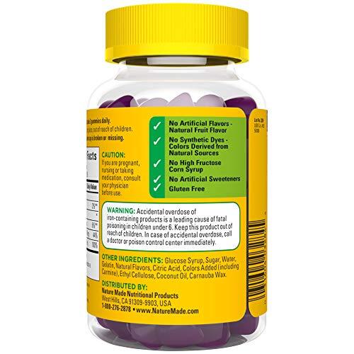 Nature Made Iron 70 Gummies 18 mg with Vitamin C Red Blood Cell Support