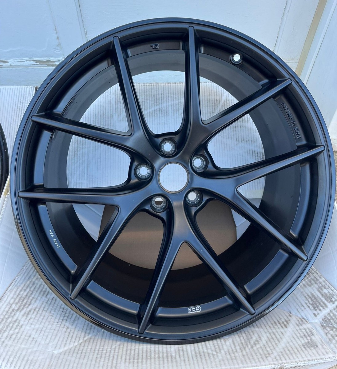 Used set of 4 BBS CI-R 20x10.5 5x114.3 ET35 Satin Black w Black