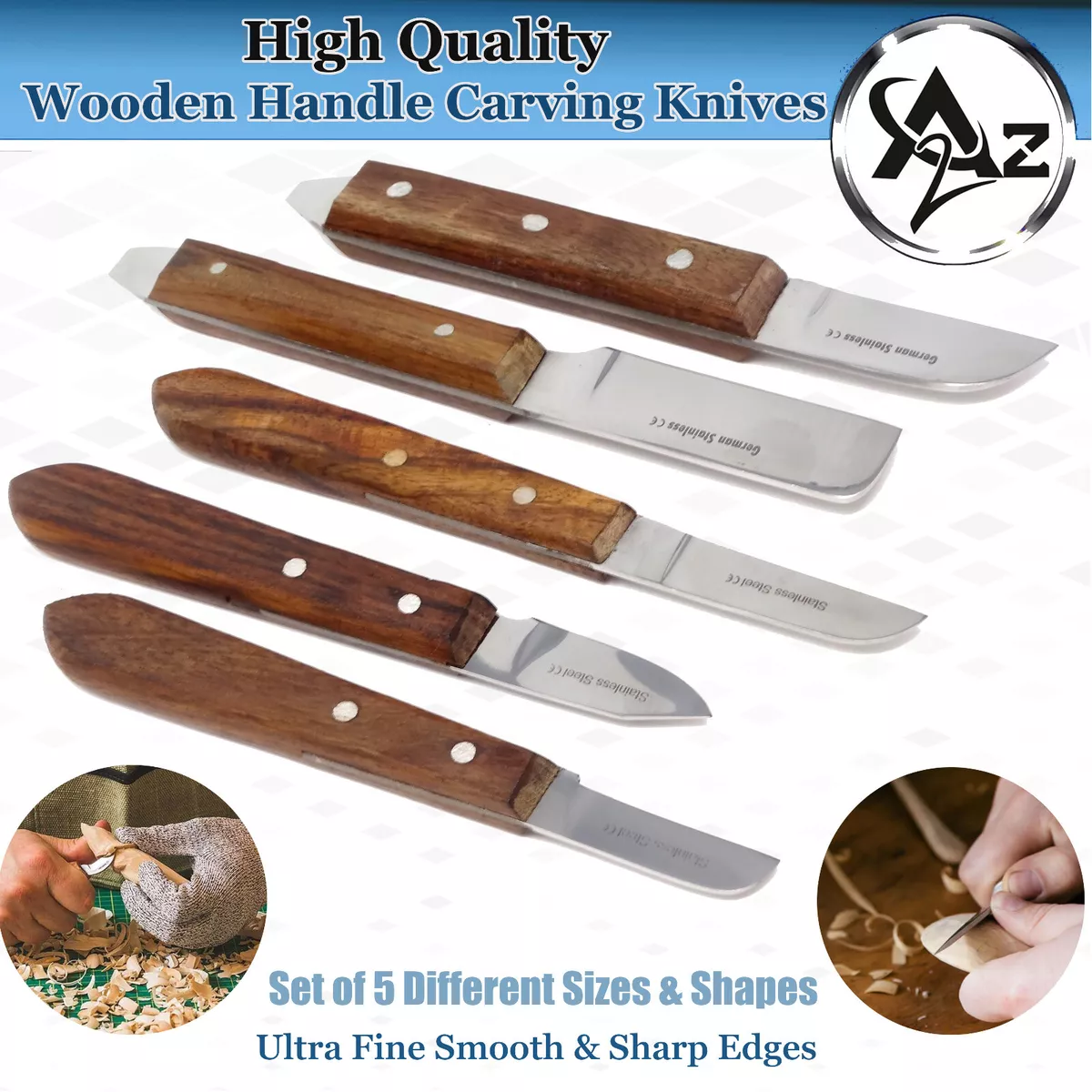 5pc Carving & Draw Knife Kit