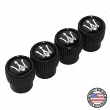 For Maserati Roundel Style Car Wheels Tire Air Valve Caps Stem Dust Cover Sport