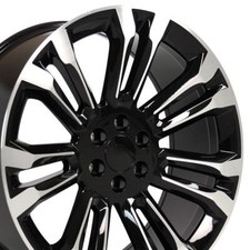 5666 Machined Black 24x10 Inch Rim Fits Gmc Chevy Cadillac 5666 Machined Black 24x10 Inch Rim Fits Gmc Chevy Cadillac