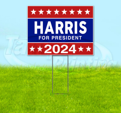 HARRIS WALZ 2024 18x24 Yard Sign Snipe Election President YS00075