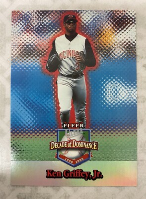2001 Fleer KEN GRIFFEY JR Decade of Dominance Insert #4/15! Cincinnati Reds, HOF