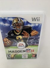 Madden NFL 11 Nintendo Wii Tested Working Nice Clean Disc w/ Instruction Book