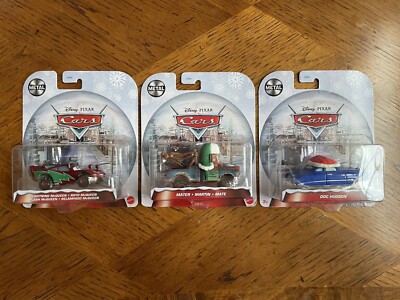 Disney Pixar Cars   Christmas   Lightning McQueen Mater and Doc Hudson