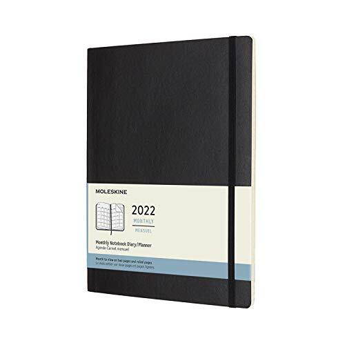 Moleskine Monthly Xl Diary Black 2022 NUOVO