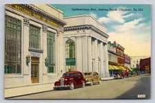 Linen Lackawanna Avenue Looking South Olyphant Pennsylvania P199A