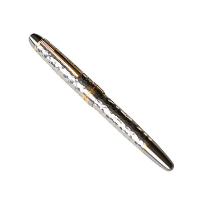 For MAJOHN 136 Titanium Alloy Piston Fountain Pen Wire Drawing BOCK Gold Nib