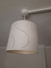 Cremefarbener Lichtschirm Punktemuster 25 cm